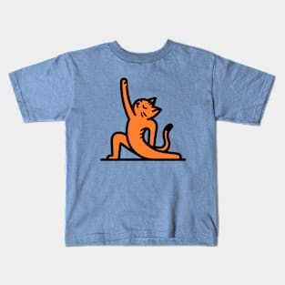 Cat Doing Yoga Kids T-Shirt